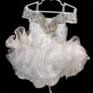 Off the shoulder beaded princess dresses